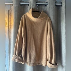 LOFT Cozy Tan Women's Cowl Neck Fleece